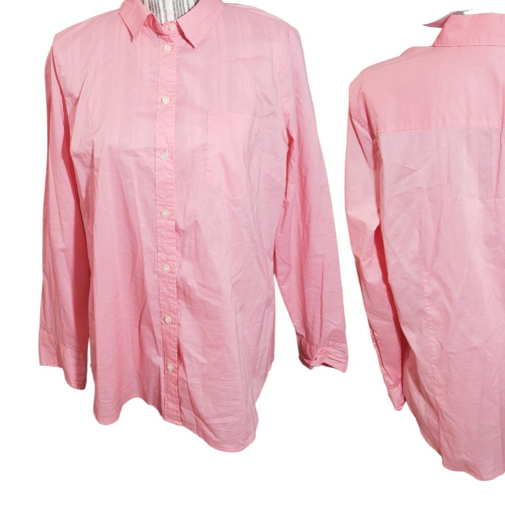 J.Crew Lightweight Cotton Long-Sleeve Shirt in Signature Fit, XL, Warm Pink, NWT